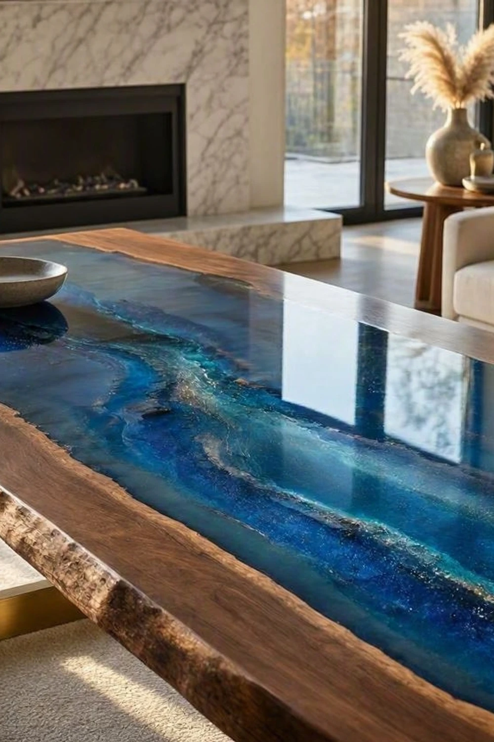 Resin and Wood Sofa Tables: 9 Stunning Colors for a Unique Living Room